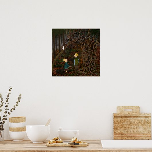 Hansel & Gretel im Wald Poster (Küche)