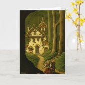 Hansel & Gretel Märchengrüße Karte (Gelbe Blume)