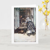 Hansel sperrte durch die Hexe ein Karte (Gelbe Blume)