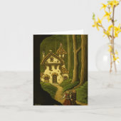 Hansel u. Gretel Märchen notecard Karte (Gelbe Blume)