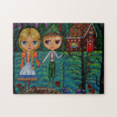 Hansel und Gretel Beängstigend Woods Gingerbread H Puzzle (Horizontal)