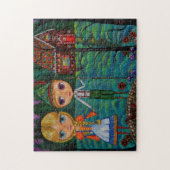 Hansel und Gretel Beängstigend Woods Gingerbread H Puzzle (Vertikal)