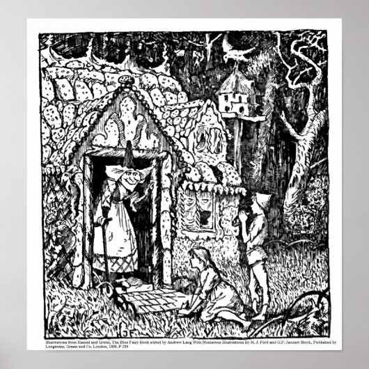 Hansel und Gretel, das Blue Fairy Book Poster (Vorne)