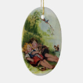 Hansel und Gretel, die im Holz schlafen Keramikornament (Rechts)