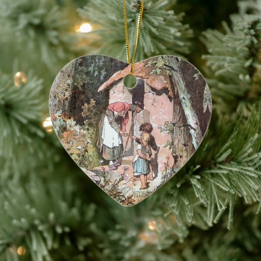 Hänsel und Gretel - Gebrüder Grimm Märchen Keramik Ornament (Baum)