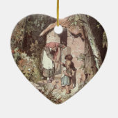 Hänsel und Gretel – Gebrüder Grimm Märchen Keramik Ornament (Hinten)