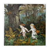 Hansel und Gretel Illustration Fliese (Vorderseite)