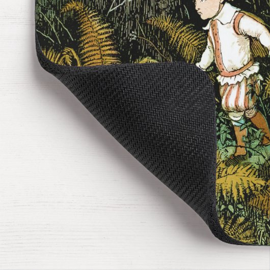 Hansel und Gretel Illustration Mousepad (Ecke)