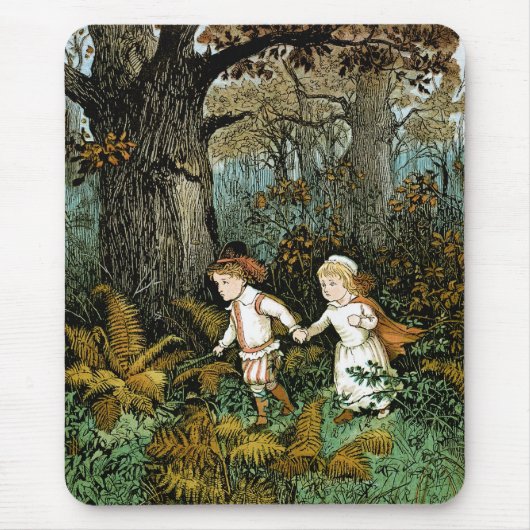 Hansel und Gretel Illustration Mousepad (Vorne)