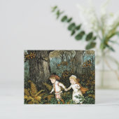 Hansel und Gretel Illustration Postkarte (Stehend Vorderseite)