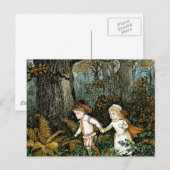 Hansel und Gretel Illustration Postkarte (Vorne/Hinten)