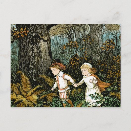 Hansel und Gretel Illustration Postkarte (Vorderseite)