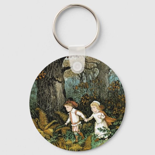 Hansel und Gretel Illustration Schlüsselanhänger (Vorderseite)