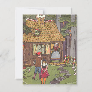 Hänsel und Gretel, Märchen von Hauman in altertüml Einladung