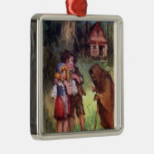 Hansel und Gretel treffen die Hexe Ornament Aus Metall (Rechts)