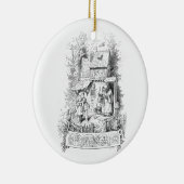 Hansel und Gretel treffen sich zur Hexe Keramikornament (Rechts)