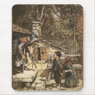 Hansel und Gretel treffen sich zur Hexe Mousepad