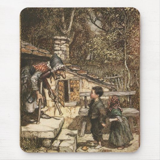 Hansel und Gretel treffen sich zur Hexe Mousepad (Vorne)