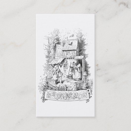 Hansel und Gretel treffen sich zur Hexe Visitenkarte (Vorderseite)
