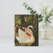 Hansel und Gretel und der Swan Postkarte (Stehend Vorderseite)