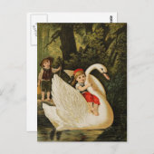 Hansel und Gretel und der Swan Postkarte (Vorne/Hinten)