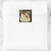 Hansel und Gretel und der Swan Quadratischer Aufkleber (Tasche)