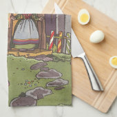 Hansel und Gretel, Vintage Märchen von Hauman Geschirrtuch (Viertel Falte)