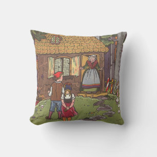 Hansel und Gretel, Vintage Märchen von Hauman Kissen