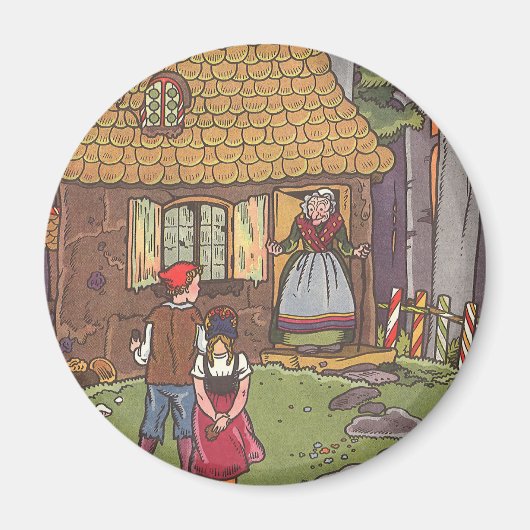 Hansel und Gretel, Vintage Märchen von Hauman Magnet (Vorne)