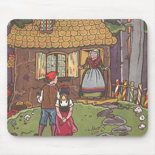 Hansel und Gretel, Vintage Märchen von Hauman Mousepad (Vorne)