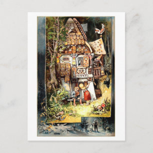 Hänsel und Gretel Vintage-Postkarte Postkarte