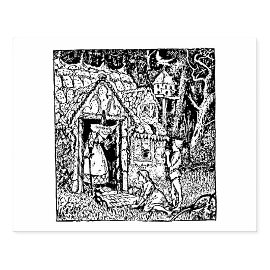 Hansel und Grettel Gummistempel (Prägung)