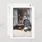 Hänsel von der Hexe gezähmt Postkarte (Vorne/Hinten)