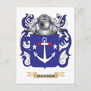Hansen-(Dänemark)-Wappen (Familienwappen) Postkarte