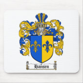 HANSEN FAMILIENWAPPEN - HANSEN WAPPEN MOUSEPAD (Vorne)