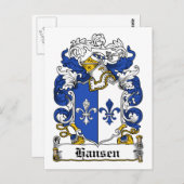 Hansen Familienwappen Postkarte (Vorne/Hinten)
