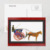 Hansom Cab, London Postkarte (Vorne/Hinten)
