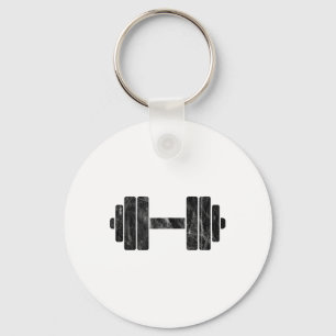 Hantel-Minimalismus - Gewichtheben und Bodybuild Schlüsselanhänger