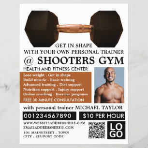Hantelgewicht, Personal Trainer, Fitnessstudio-Wer Flyer