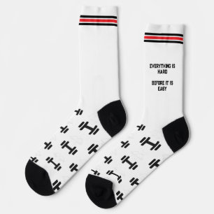 Hanteln Motivation Sport Socken