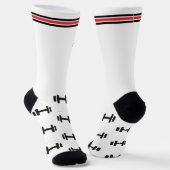 Hanteln Motivation Sport Socken (Gewinkelt)
