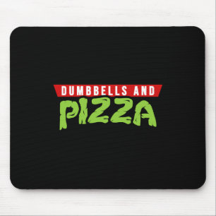 Hanteln und Pizza Lustige niedliche Schildkröte Th Mousepad