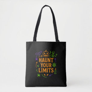 Hantieren Sie Ihre Grenzen Neon Halloween Tasche