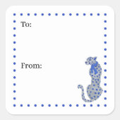 Hanukah Cheetah Gift Sticker (Vorderseite)