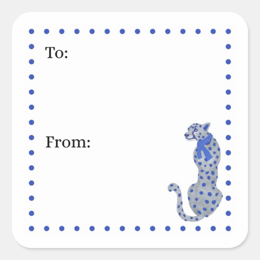 Hanukah Cheetah Gift Sticker (Vorderseite)