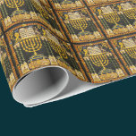 Hanukah Menorah Geschenkpapier<br><div class="desc">Hanukah Menorah</div>