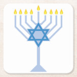 Hanukah Menorah Rechteckiger Pappuntersetzer<br><div class="desc">Benutzen Sie diese schöne Menorah auf einer festlichen Hanukah Serviette.</div>