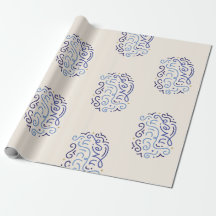 Hanukah Sameach Holiday Hebrew Wrapping Paper