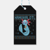 Hanukalotl Funny Axolotl Hanukkah Ugly Sweater Geschenkanhänger (Vorderseite)