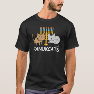 Hanukcats Jüdische Süße Katzen Chanukka Katze T-Shirt